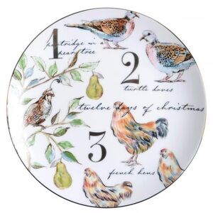 Better Homes & Garden Twelve Days of Christmas Decorative Salad Dessert Plates 4
